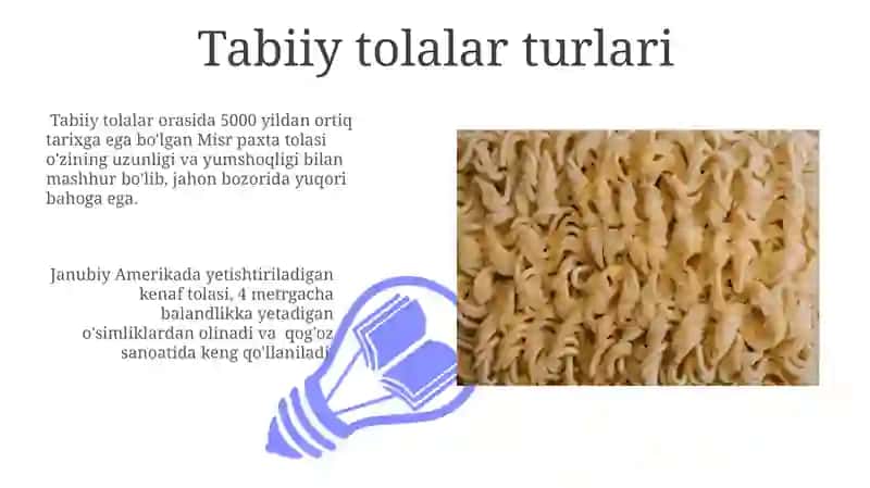 Tabiiy tolalar 3