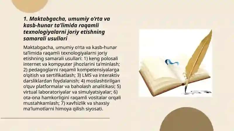 Uzluksiz tendensiya va ta'limdagi o'zgarishlar mavzusida tayyorlagan taqdimoti 3