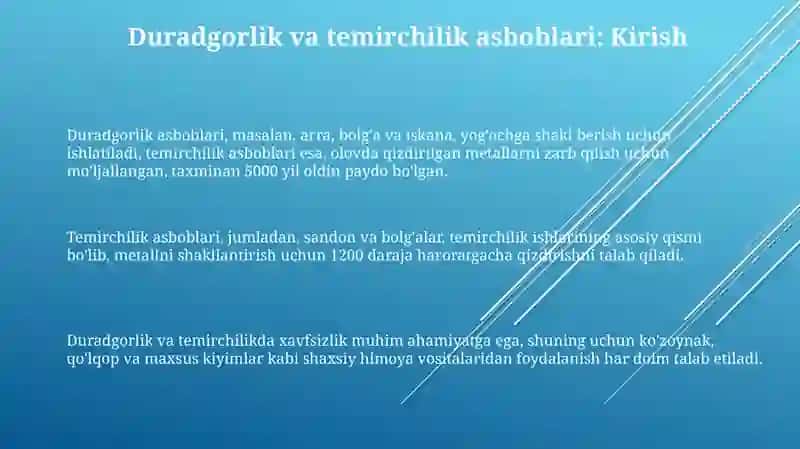 Duradgorlik va chilangarlik ish asboblari 3