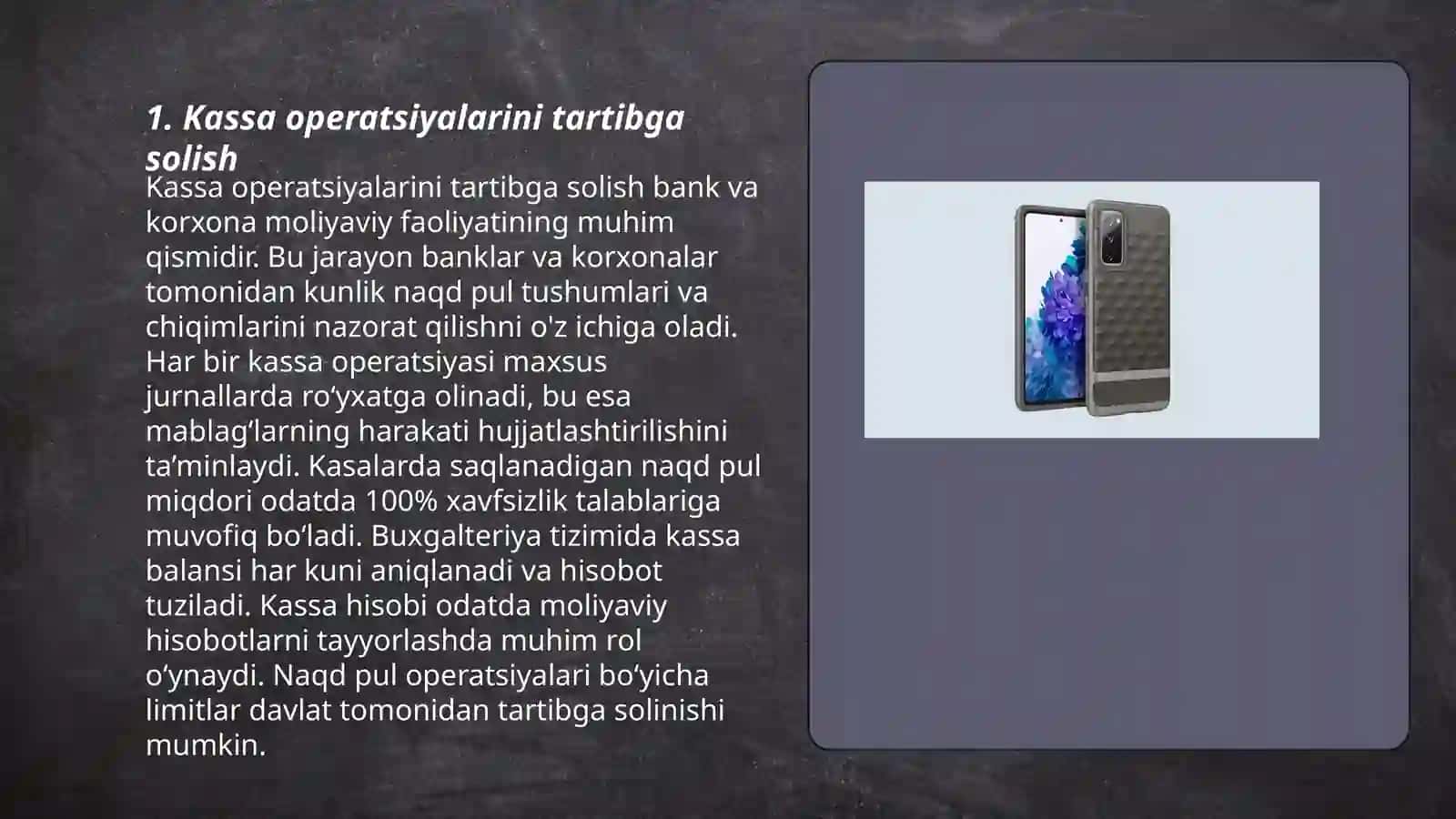 Kassa operatsiyalarini tartibga solish 3