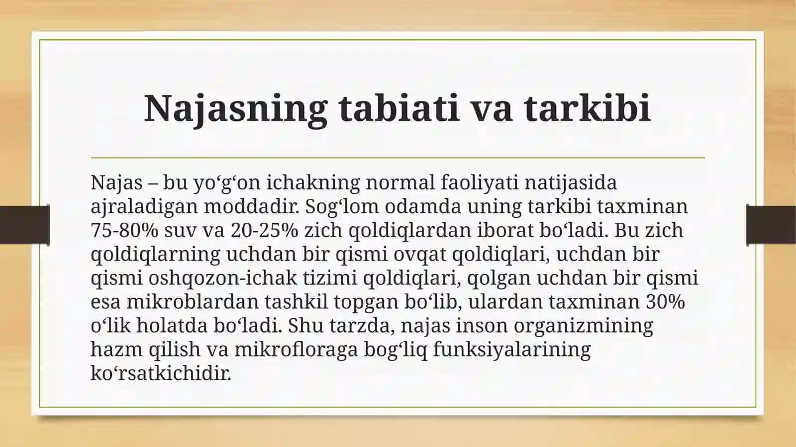 Umumiy axlat tahlili va interperitatsiyasi 3