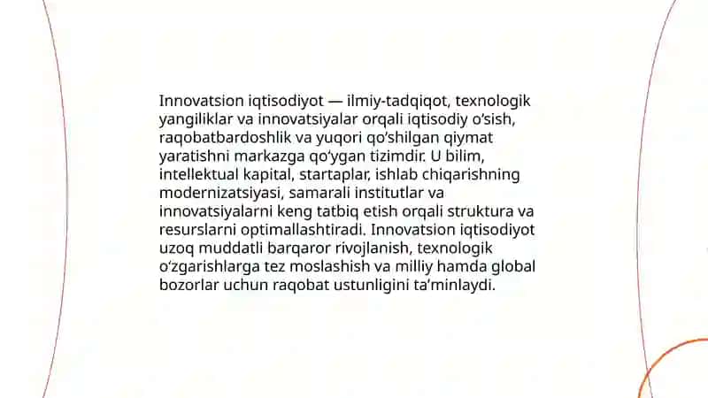 Innovatsion iqtisodiyot tushunchasining mazmuni va mohiyati. 3