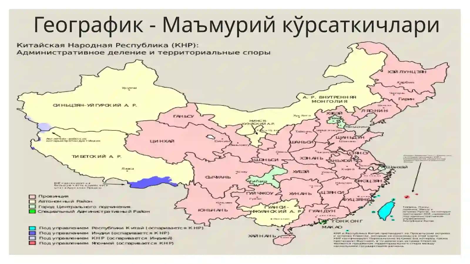 ХХР УМУМИЙ КЎРСАТКИЧЛАР 3