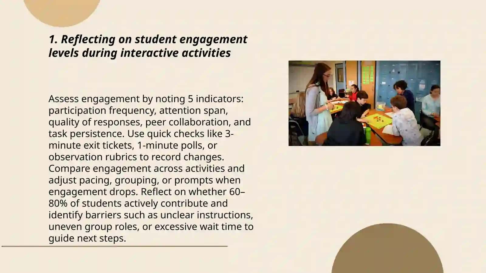 Reflecting on Interactive Activities in the Classroom 3