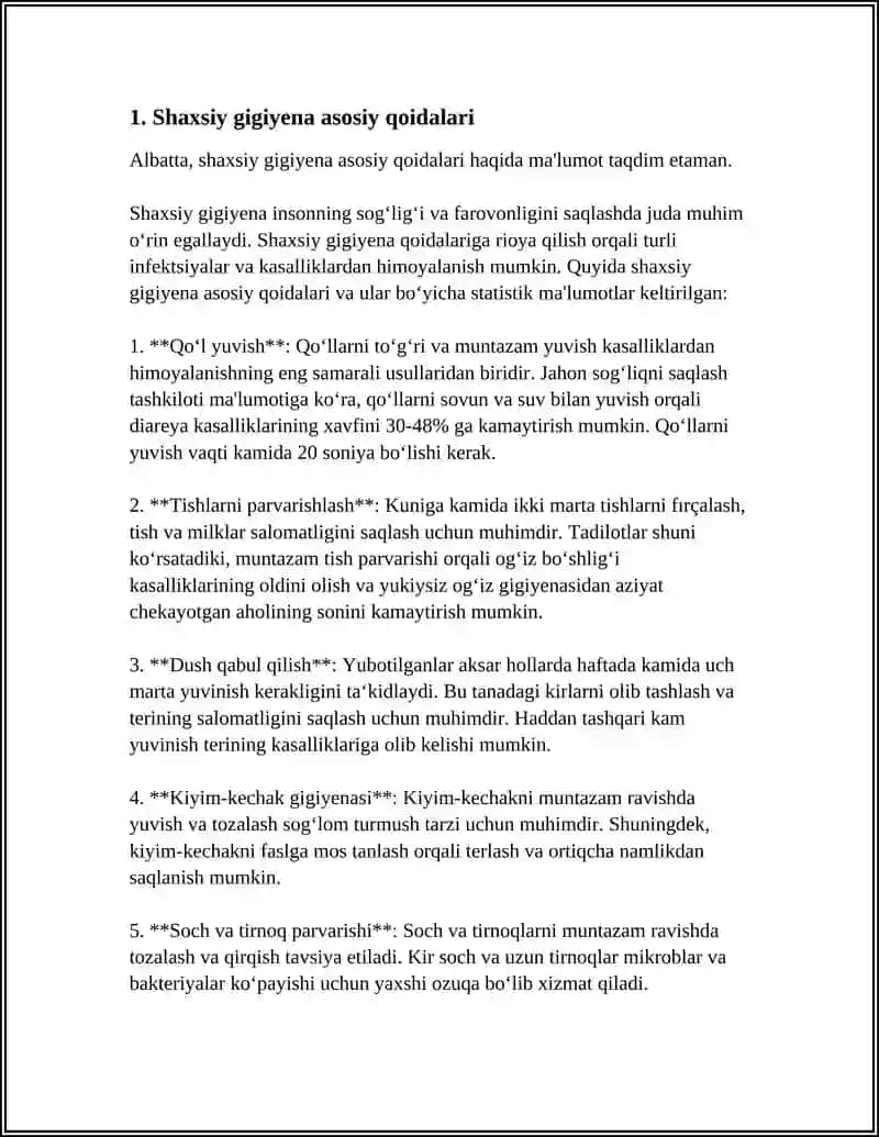 GIGIYENADA QOʻLLANILADIGAN USULLAR HAQIDA TUSHUNCHA 3