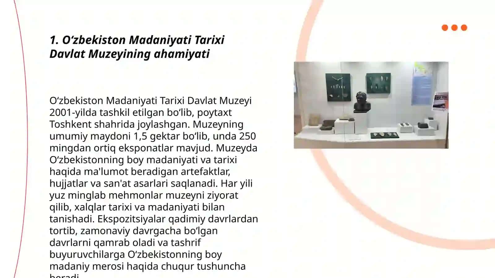 O‘zbekiston Madaniyati Tarixi Davlat Muzeyi 3