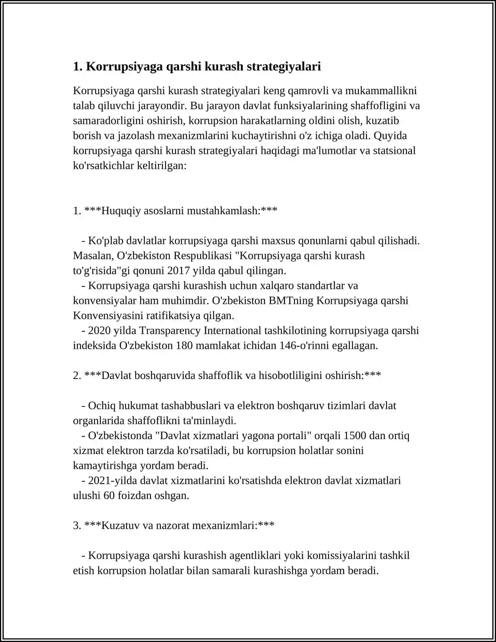 KORUPSIYAGA QARSHI KURASHISH BOYICHA FAOLIYATNI AMALGA OSHIRUVCHI ORGANLAR 3
