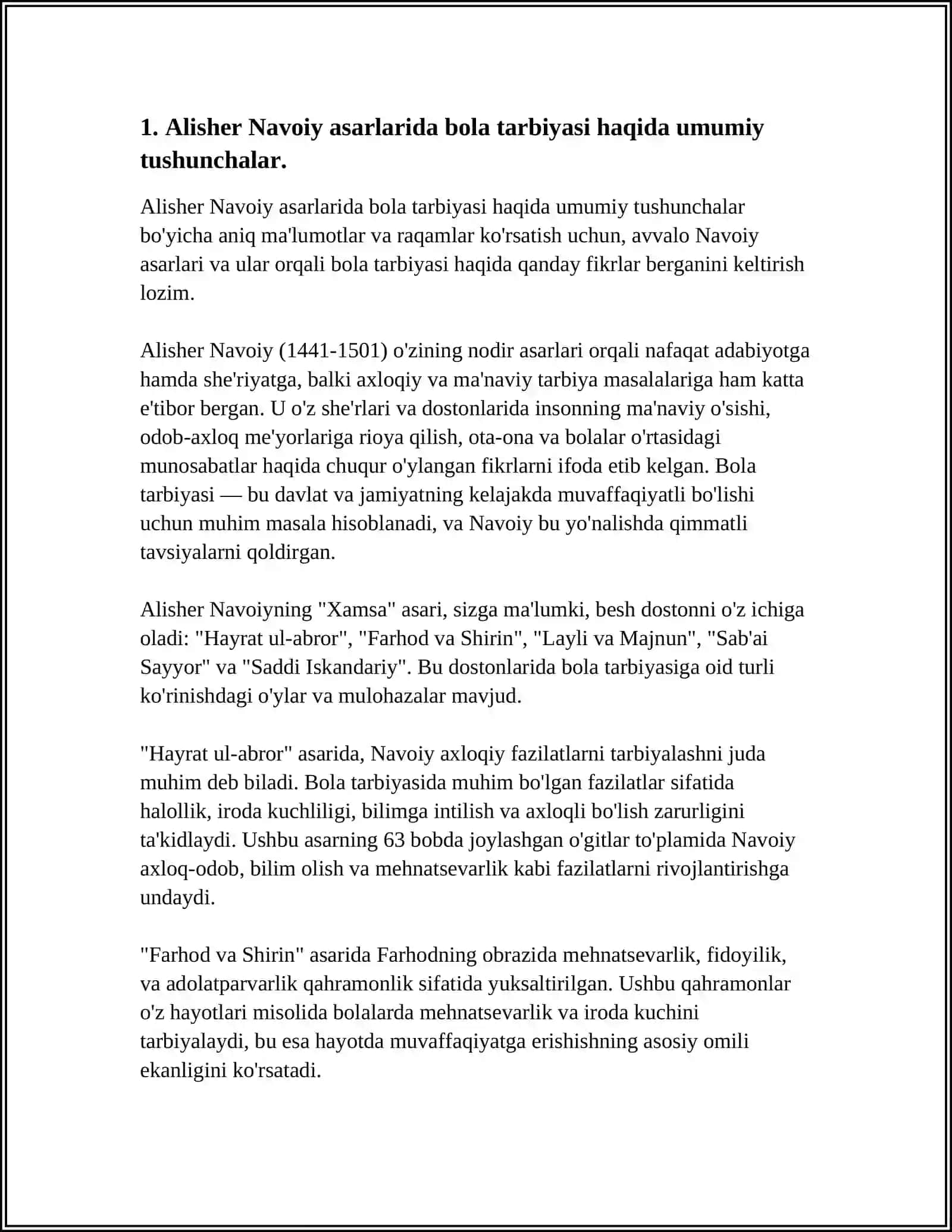 ALISHER NAVOIY ASARLARINING BOLA TARBIYASIDAGI O‘RNI 3