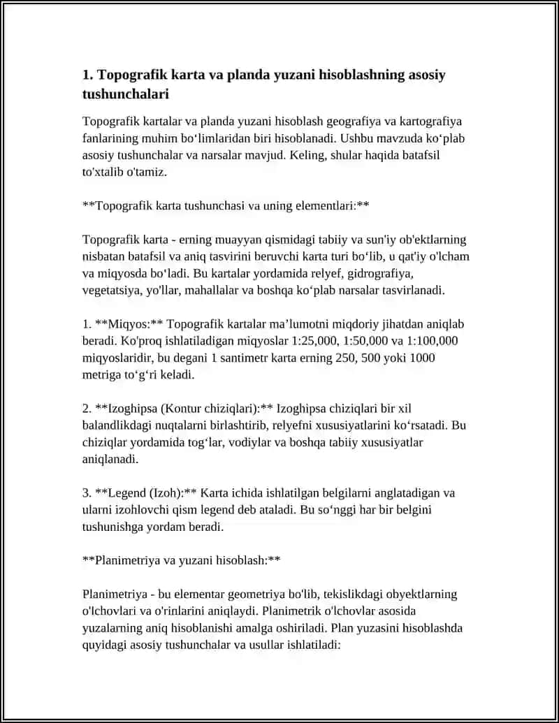 TOPOGRAFIK KARTA VA PLANDA YUZANI HISOBLASH USULLARI 3