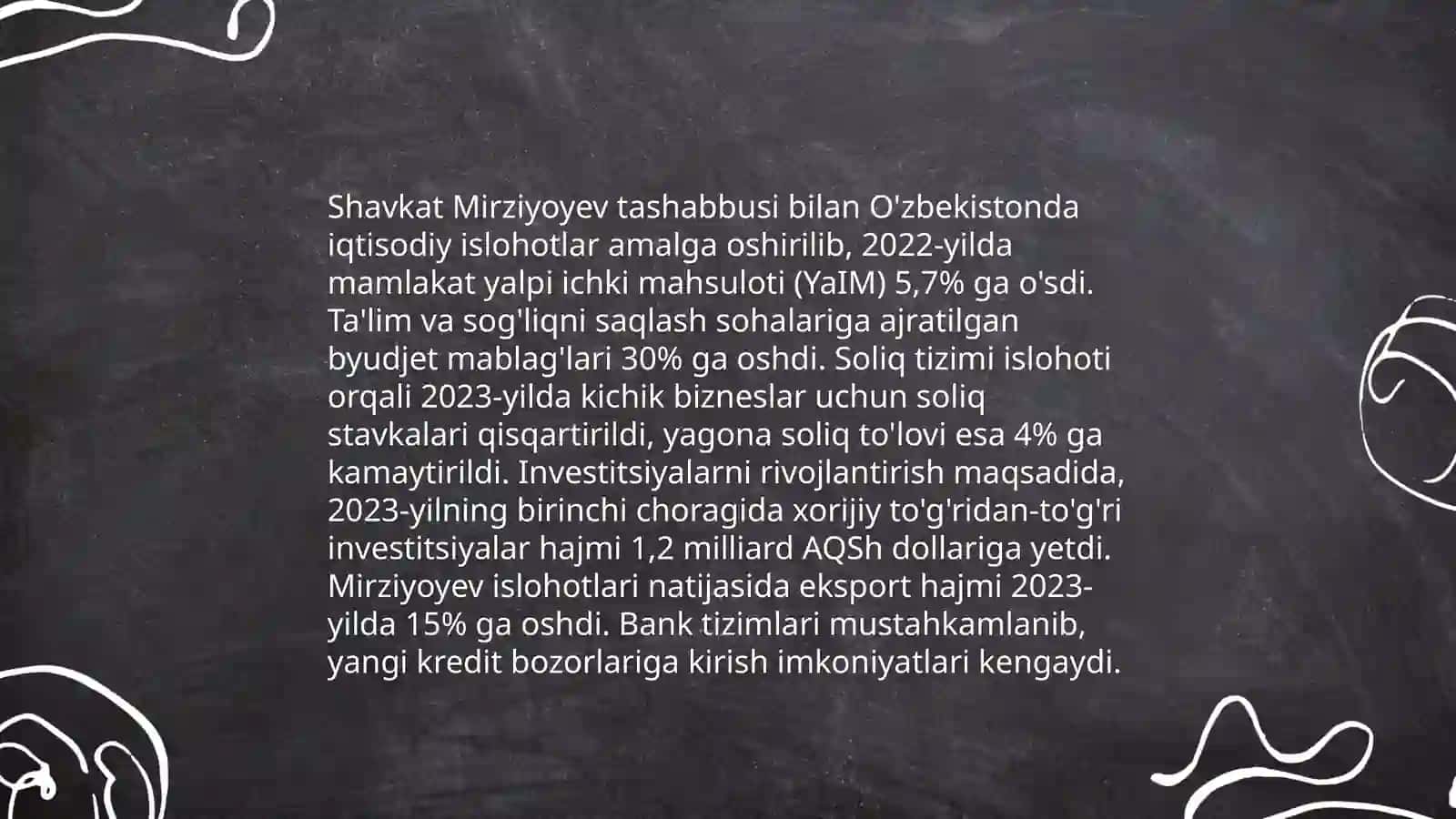 Shavkat Mirziyoyevning qishloq xo'jaligida amalga oshirgan islohotlari 3