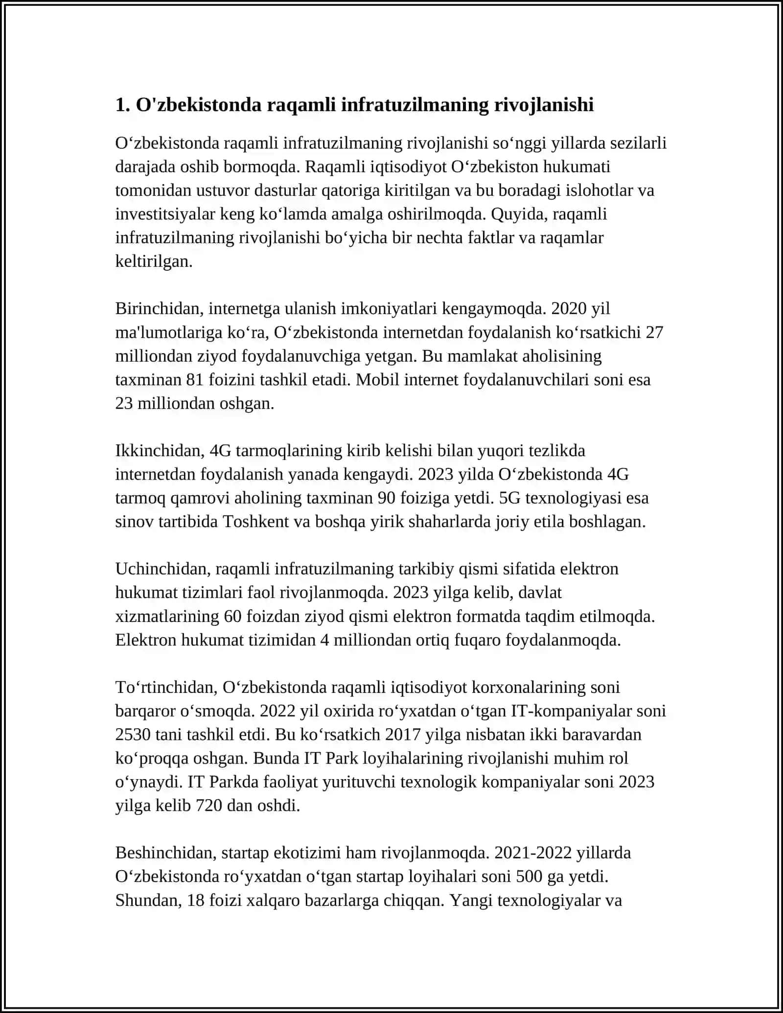 O'zbekistonda raqamli infratuzilmaning rivojlanishi 3