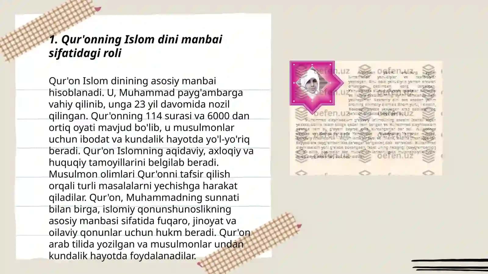 Islom dini manbaalari aqidaviy maktablari va ularning ahamyatlari 3
