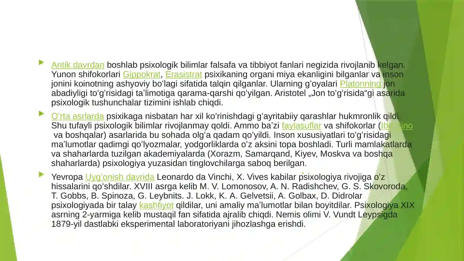 Psixologiya fanining tarmoqlari va tuzilishi 3
