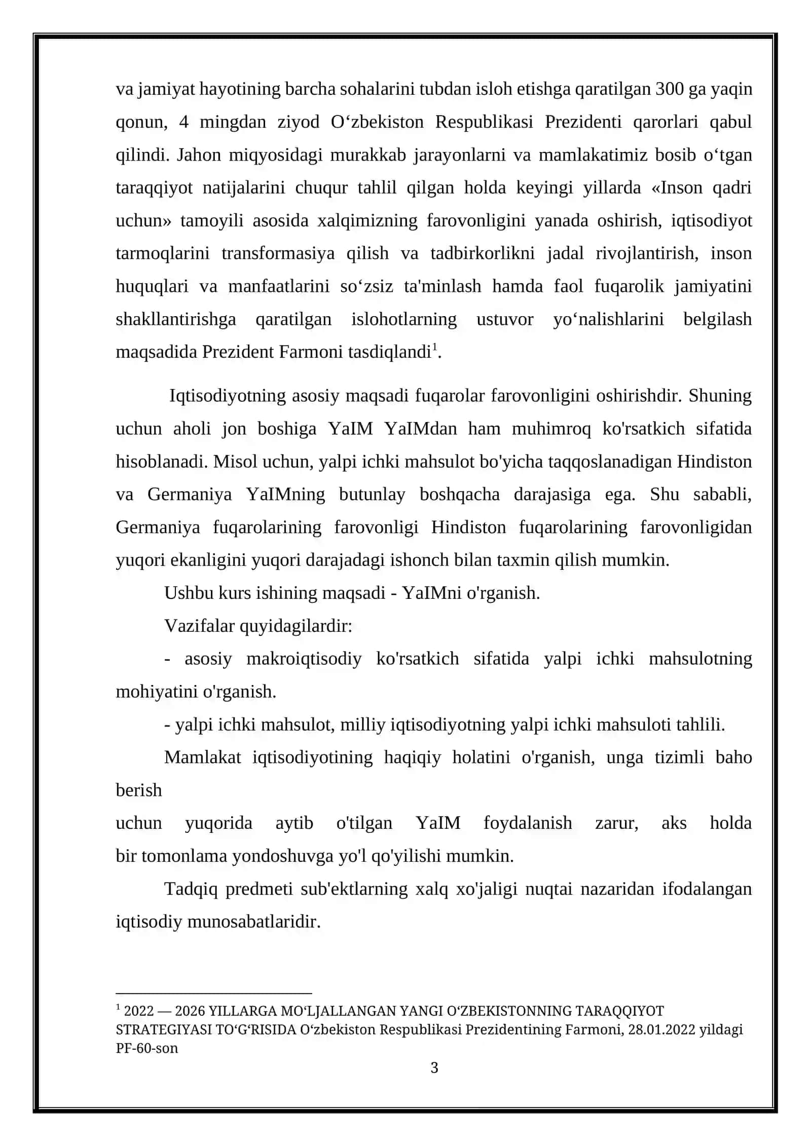 O’zbekistonda yalpi ichki maxsulotning o’sish sur’atlari tahlili 3
