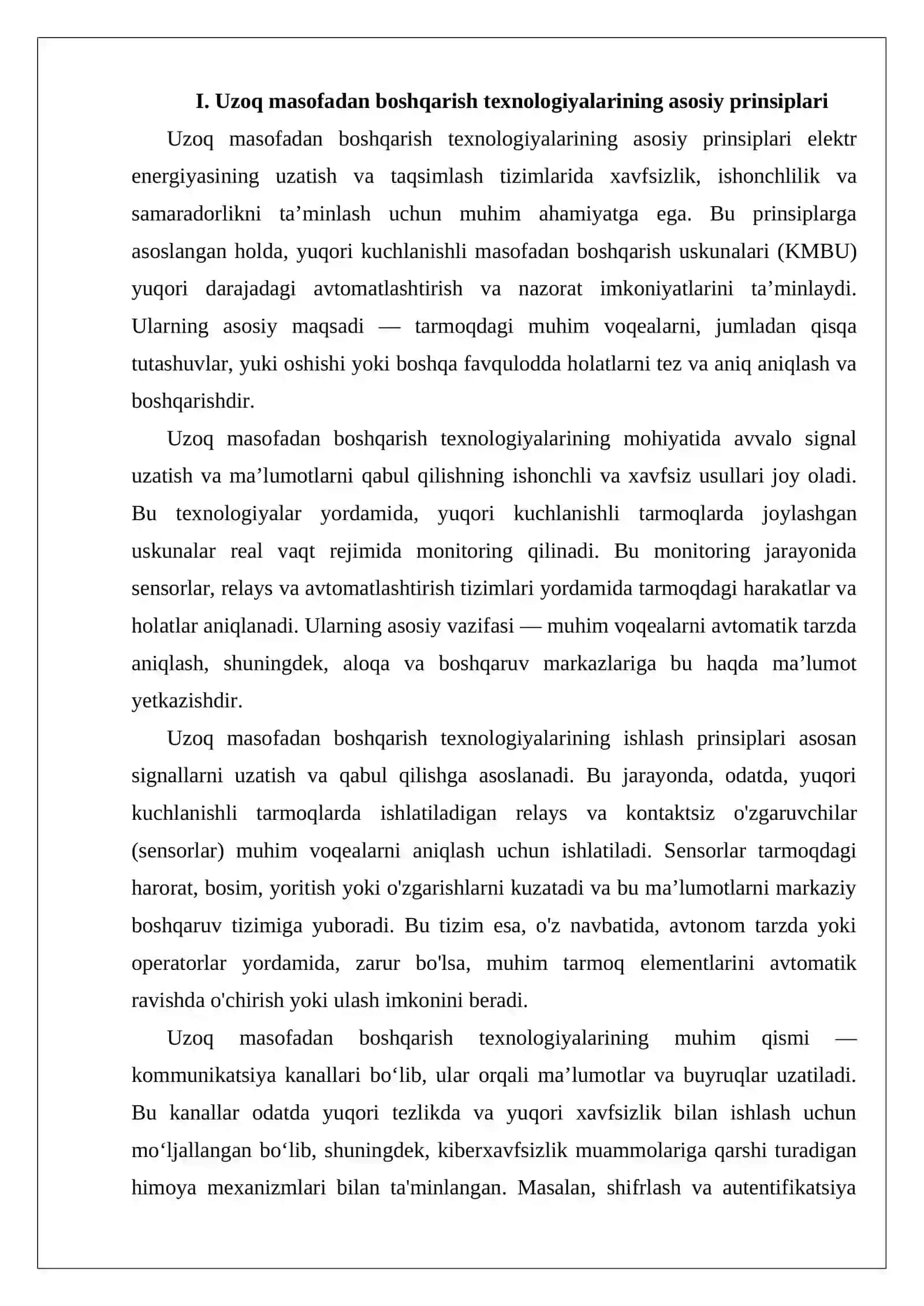 Past kuchlanishli masofadan boshqaruvchi uskunalar 3
