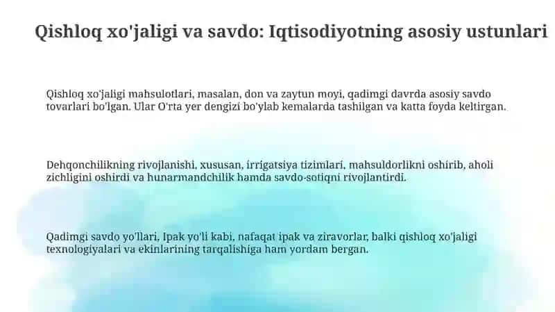 Qadimgi dunyo iqtisodiygʻoyalari 3