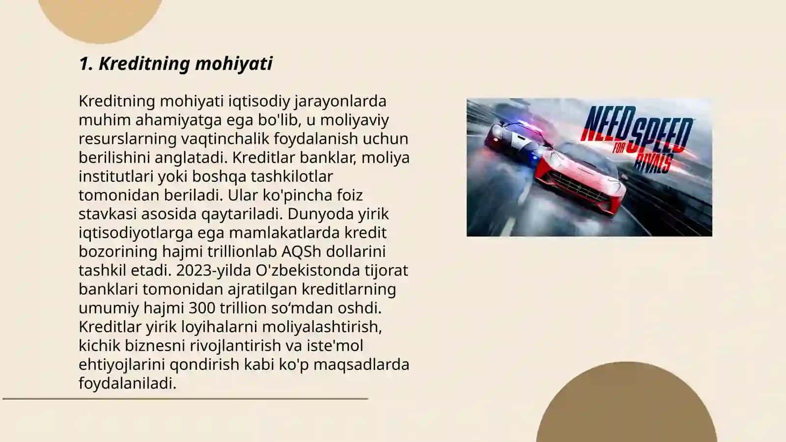 Kridetning zarurligi. Mohiyat va ahamiyati. Kridetning Funksiyalari va tamoyillari 3