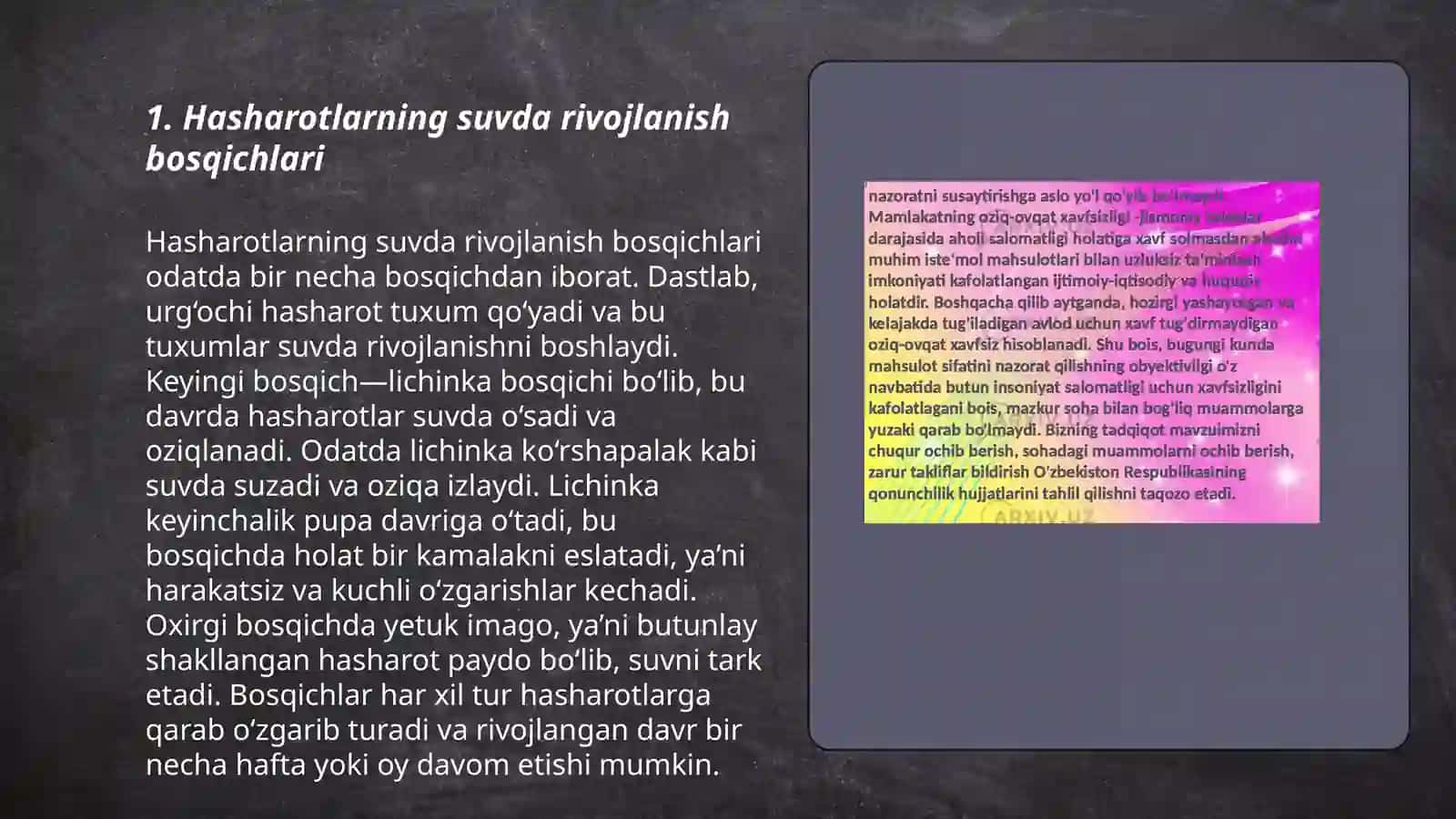 Hasharotlarning suvda hamda tuproq muhitida yashovchi turlari 3
