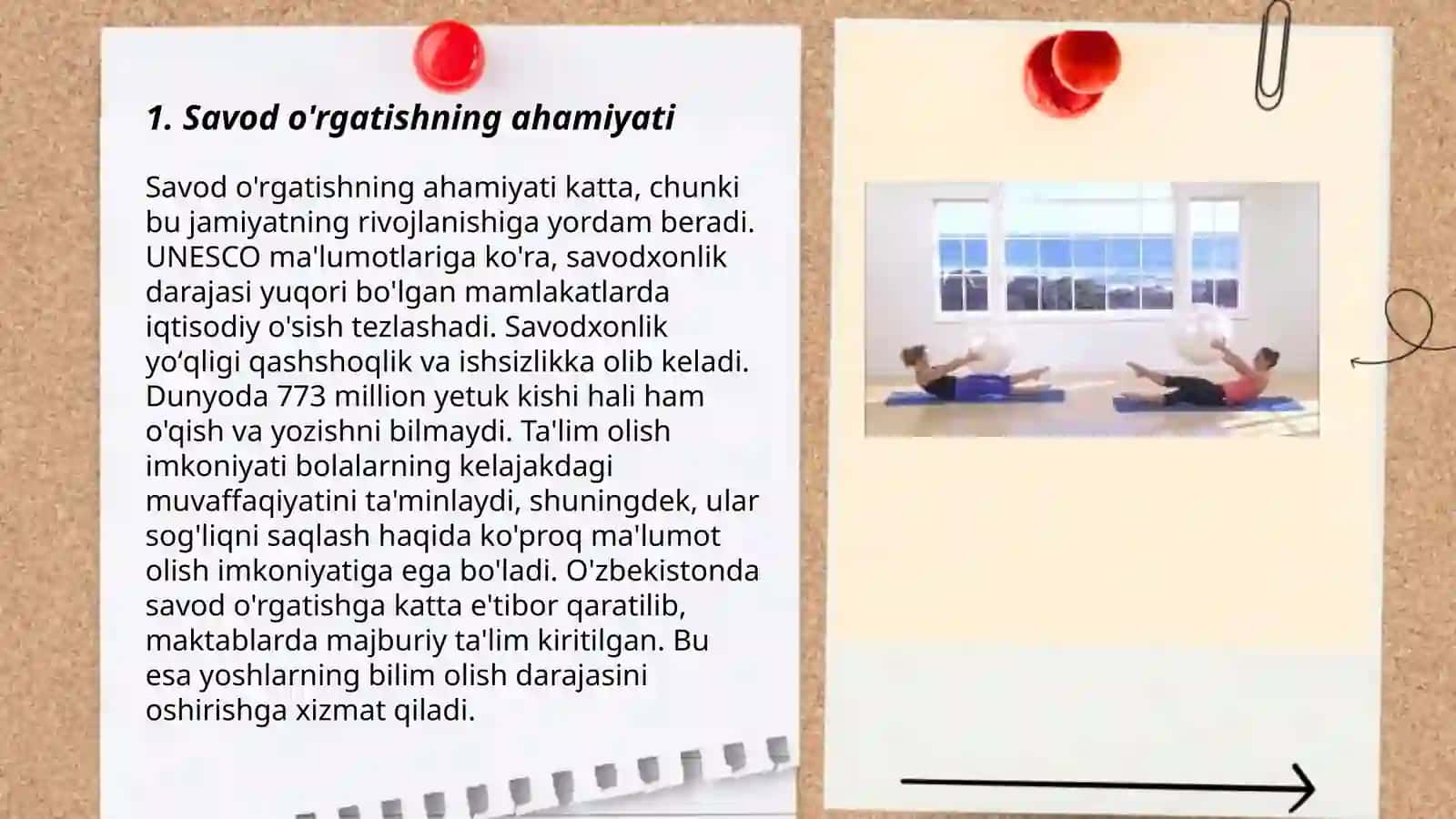 Savod o'rgatish mashqlarining asosiy turlari 3