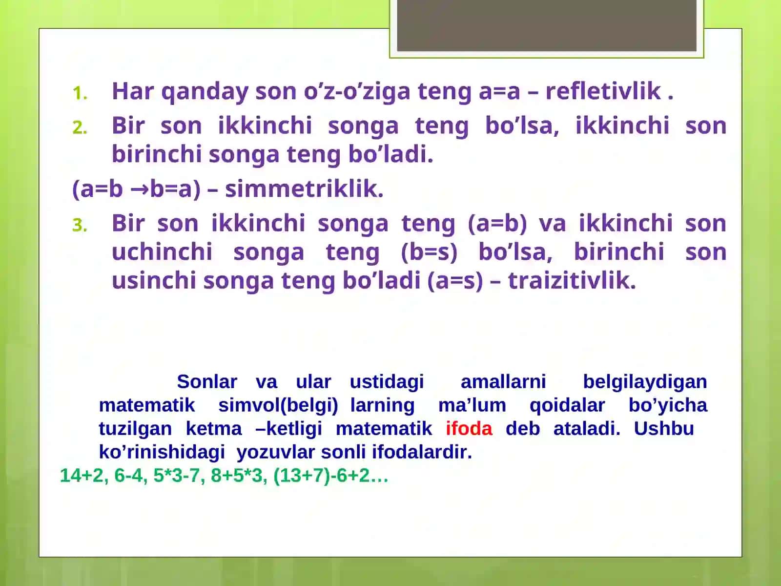 Tenglama va uni yechishga oʻrgatish usullari 3