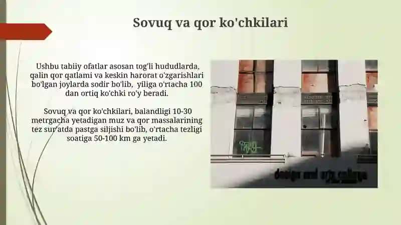 Tabiiy ofatlar va ularning oqibatlari 3