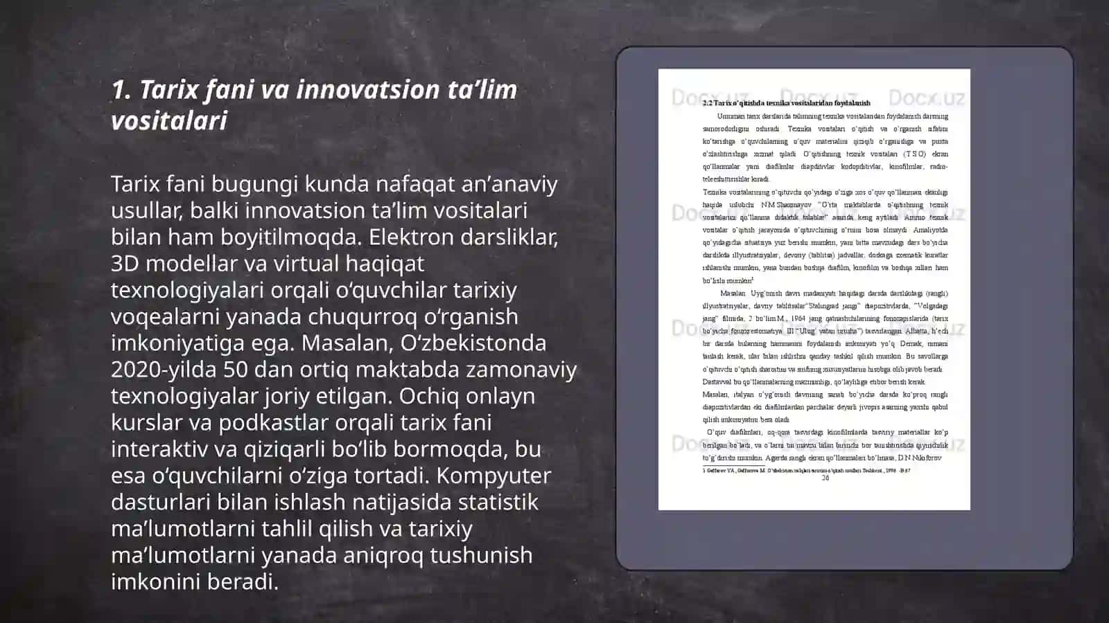 Tarix fani va innovatsion taʼlim vositalari 3