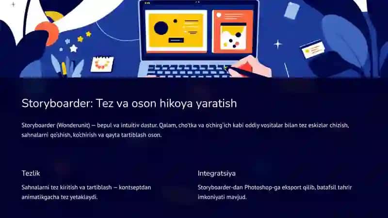 Animatsiya yaratish: Photoshop va Storyboarder yordamida sahnalarni chizish 3