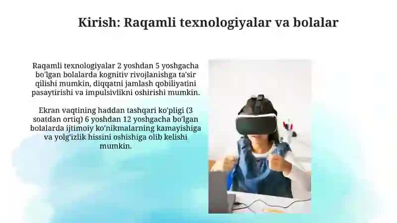 Raqamlitexnologiyalarbolalaronginingshakllanishigata 'siri 3