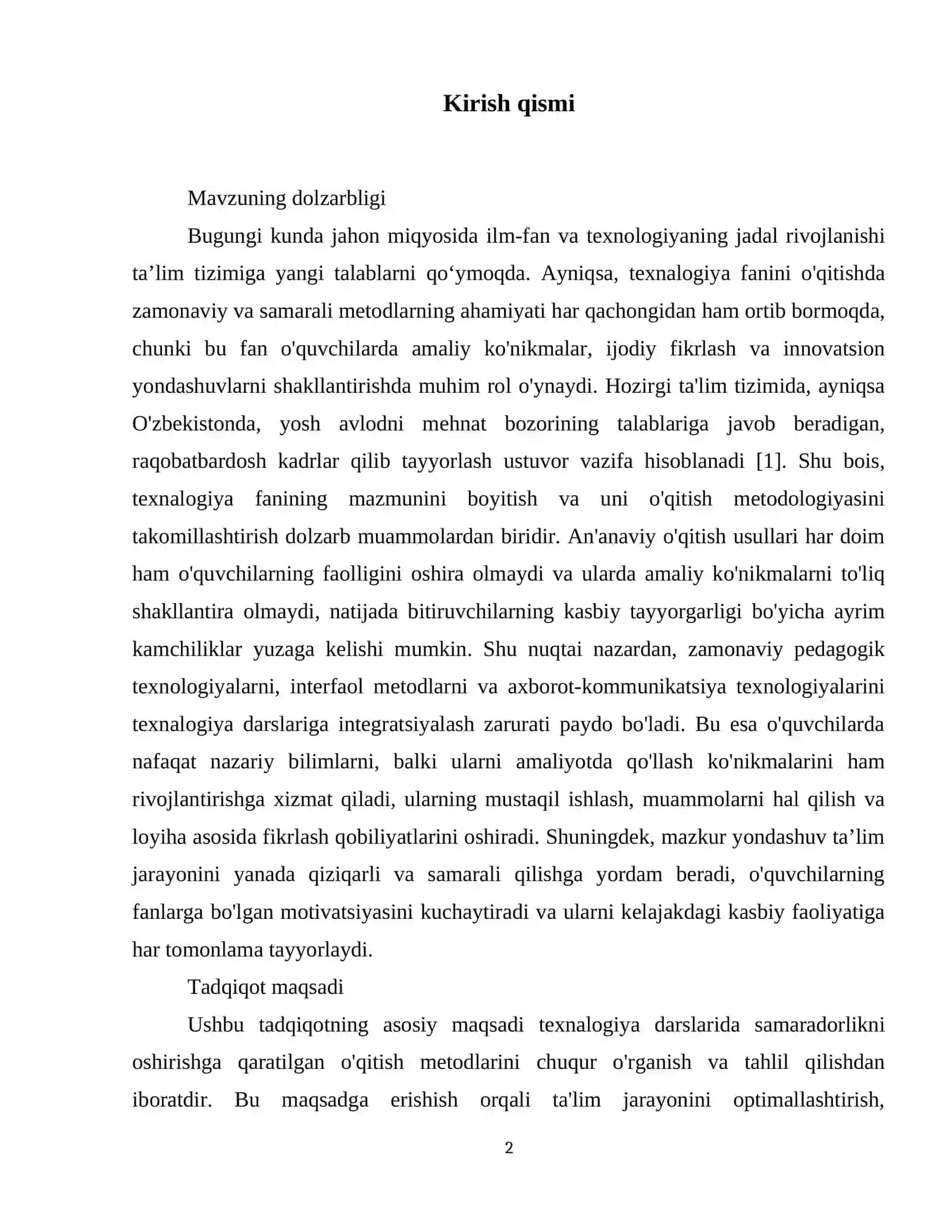 Texnalogiya fanida õqitish metodlari 3