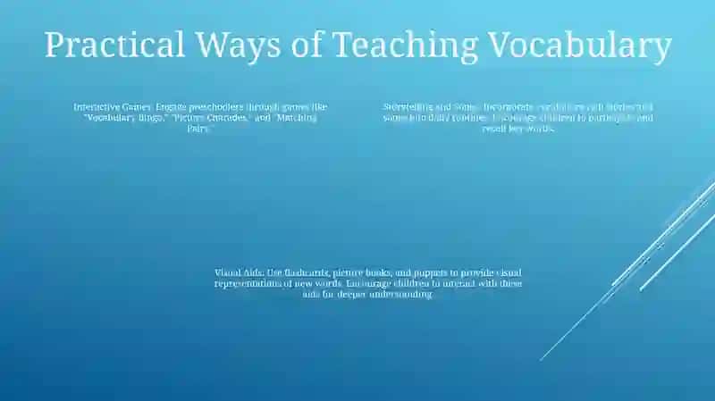 Vocabulary Teaching Exercises In Teaching English To Preschool Children 3
