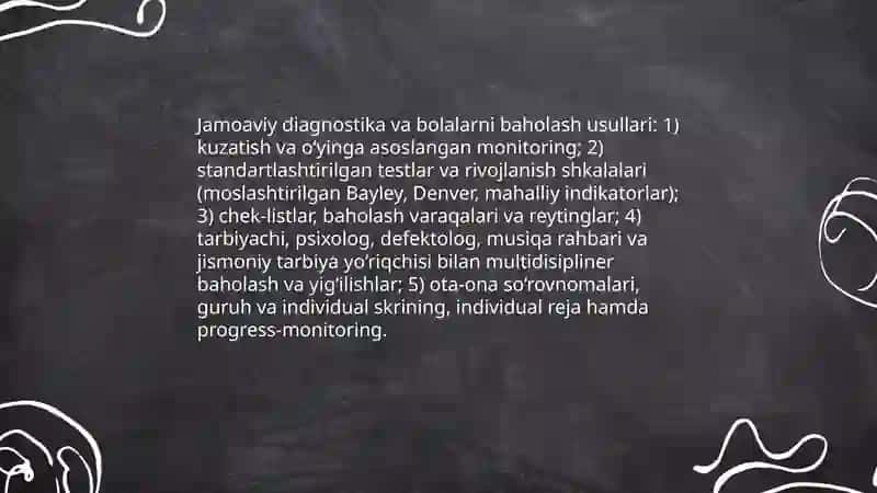 Jamoaviy diagnostika va bolalarni baholash usullari 3