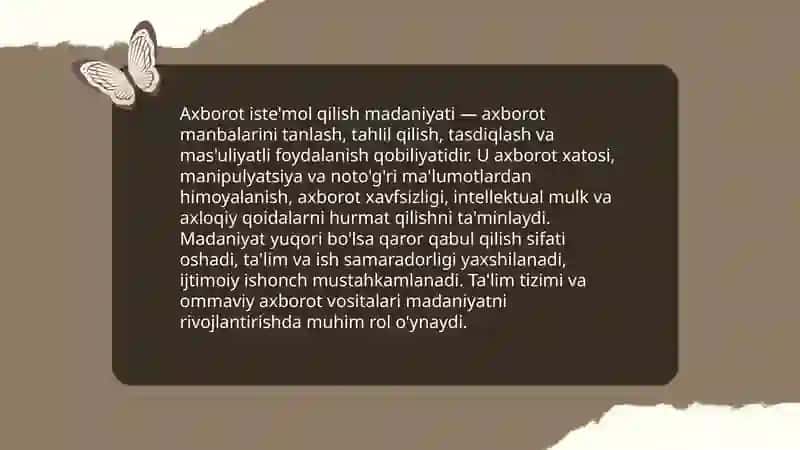 Axborot iste'mol qilish madaniyati 3