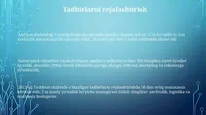 Hodisalar va ular ustida amallar 3