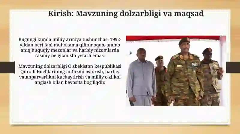 Milliy armiya ta'rifining qonuniyligi va mezonlari 3