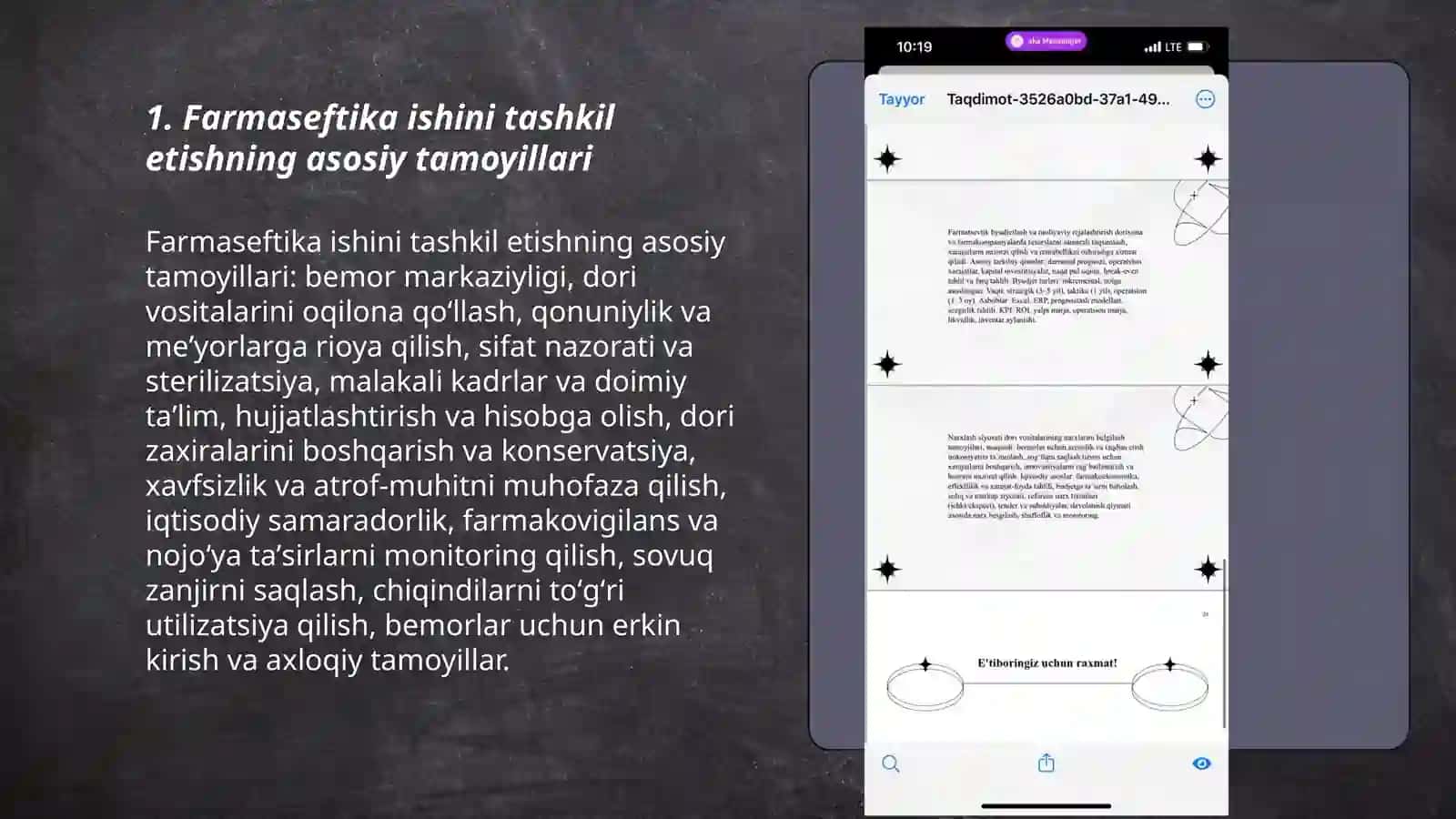 Farmaseftika ishini tashkil qilish farmaseftaikada boshqaruv farmaseftik iqtisodiyot modullari va vazifalari 3