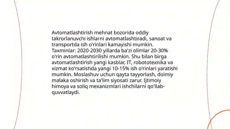 Avtomatlashtirishning jamiyat, ijtimoiy va iqtisodiy taraqqiyotidagi roli 3