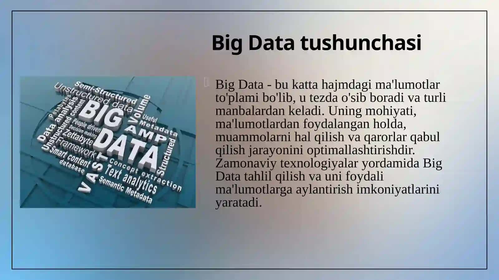 BIG DATA VA SUN'IY INTELLEKT VOSITALARI 3