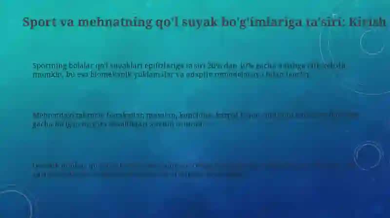 Qoʻl suyaklari birlashmalari rivojlanishiga sport va mehnatning taʼsiri 3