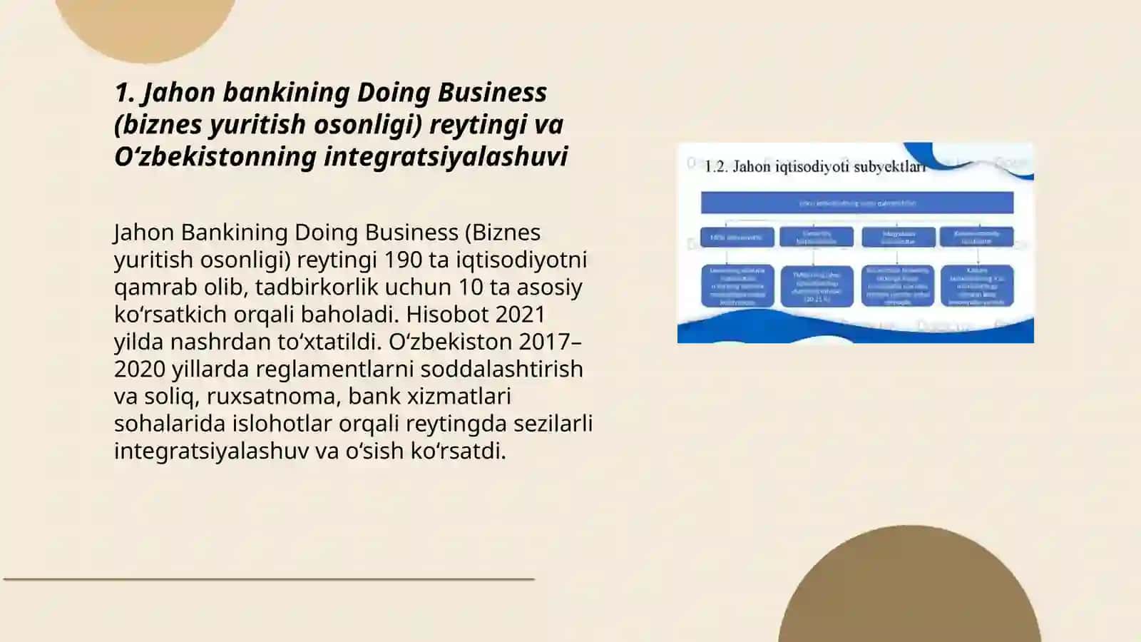 Iqtisodiy va ijtimoiy sohadagi ustuvor xalqaro reytinglar va ularga Ôzbekistonning integratsiyalashuvi 3