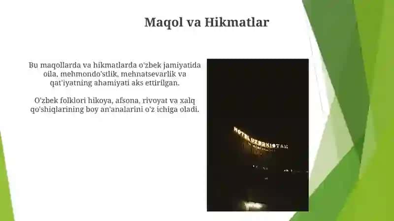 O'zbek xalq og'zaki ijodi 3