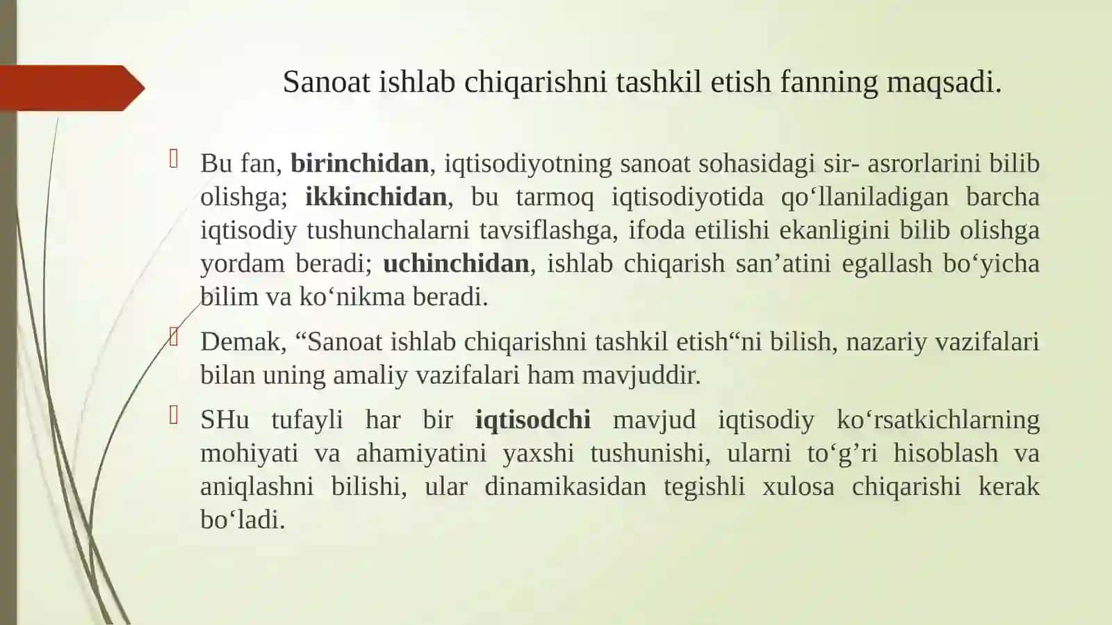 Sanoatkorxonalaridaishlabchiqarishnitashkiletishningmazmuni 3