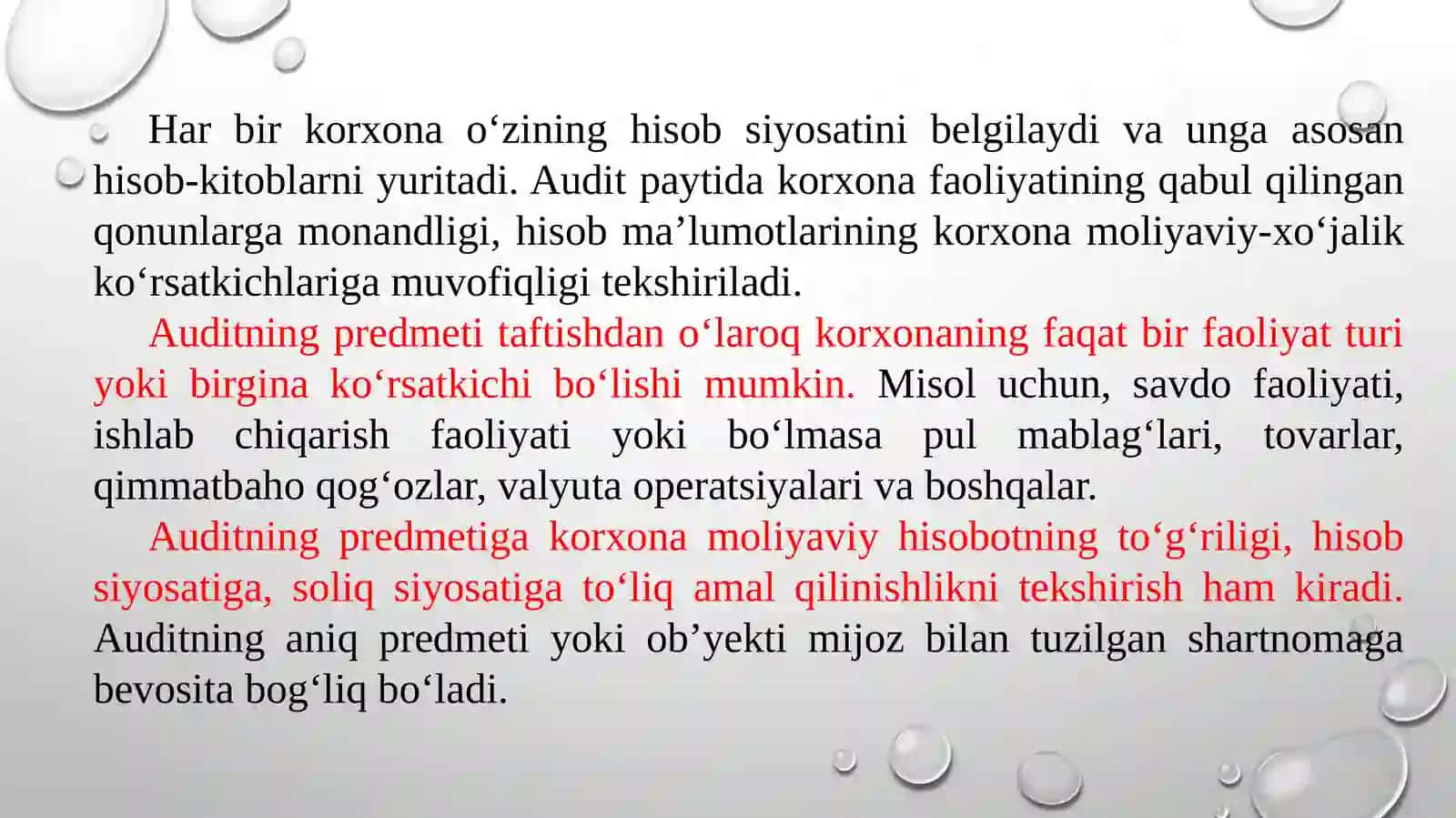Auditning predmeti va ob’yektlari 3