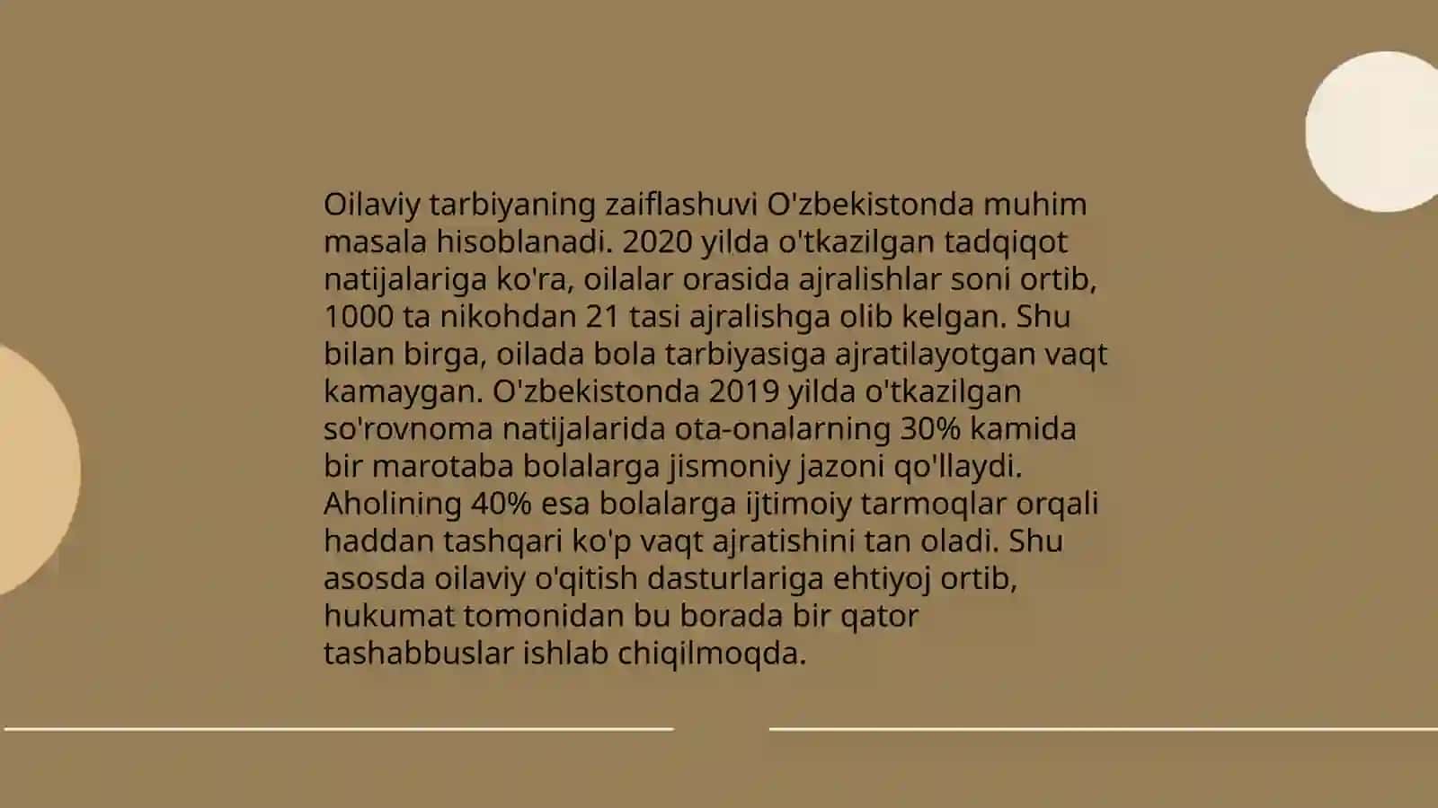 Hozirgi kunda tarbiyaga bog’liq muammolarning kelib chiqishi va ularning olib keladigan oqibatlari 3