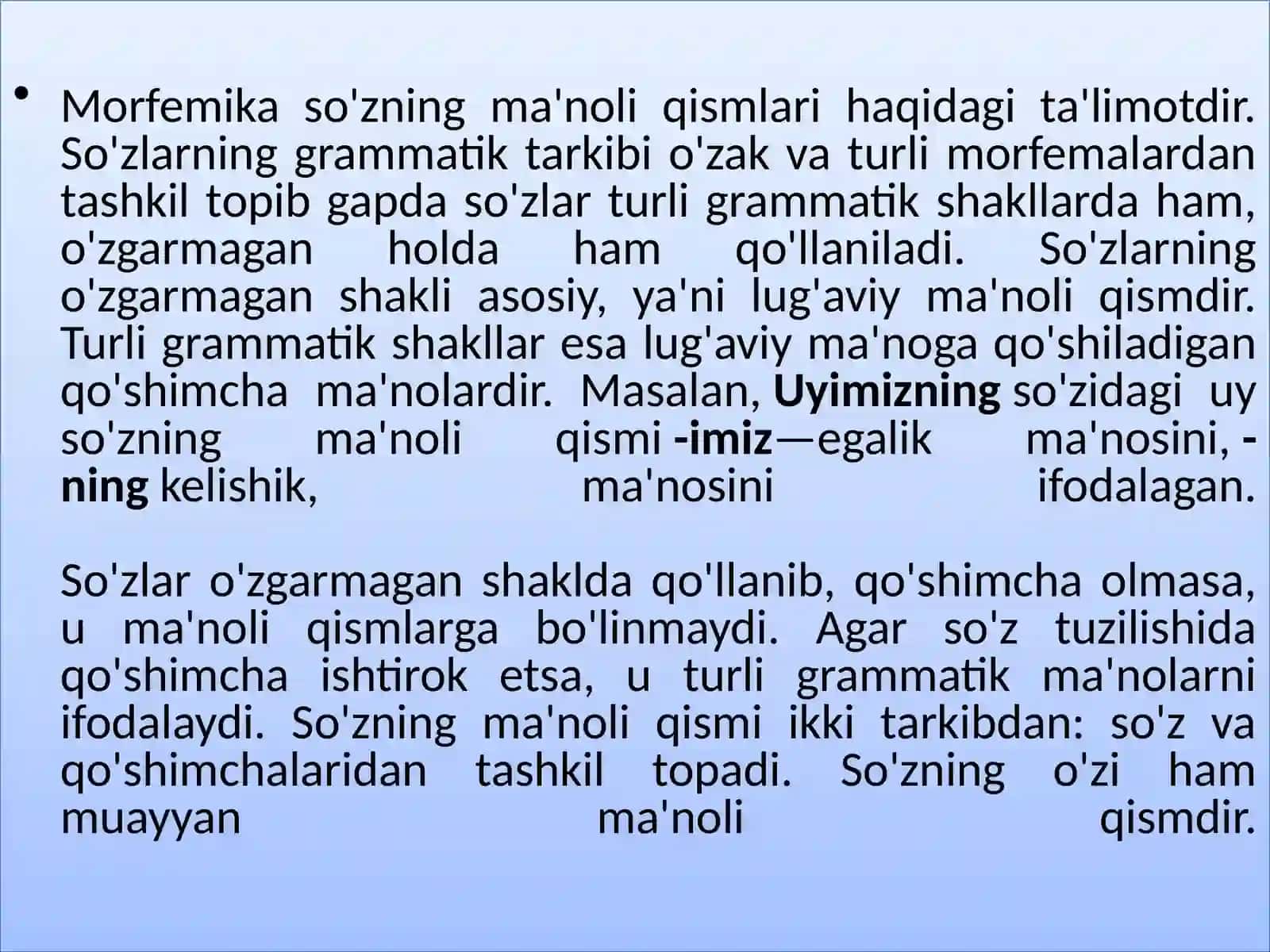 Ona-tili fanidan mustaqil ishi 3