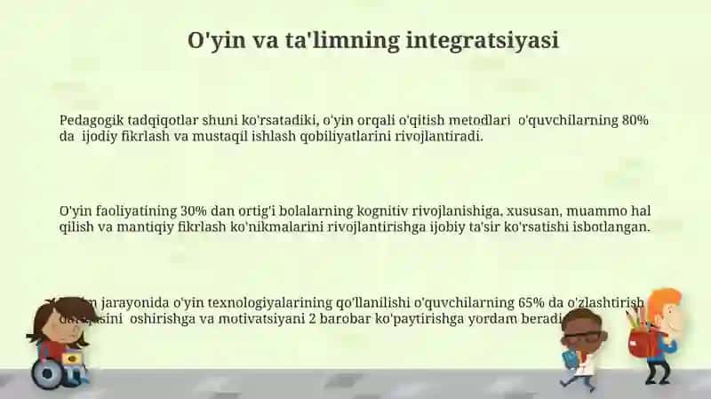 O'yin va ta'limning integratsiyasi 3