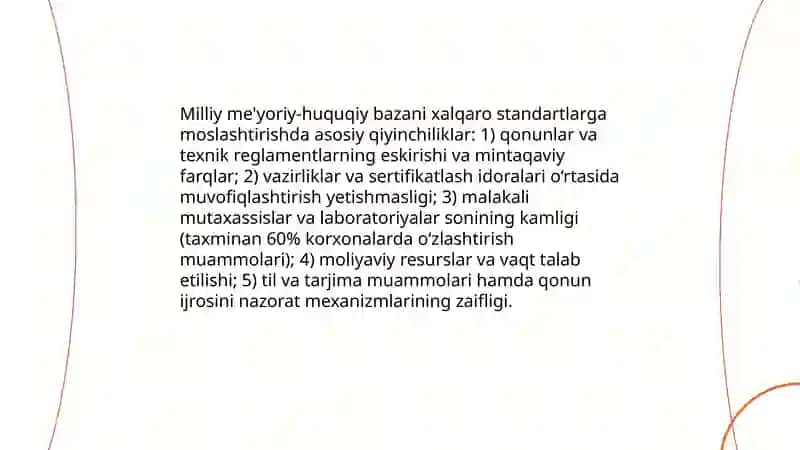 O‘zbekiston sanoatida xalqaro standartlarni joriy etishdagi qiyinchiliklar va imkoniyatlar 3