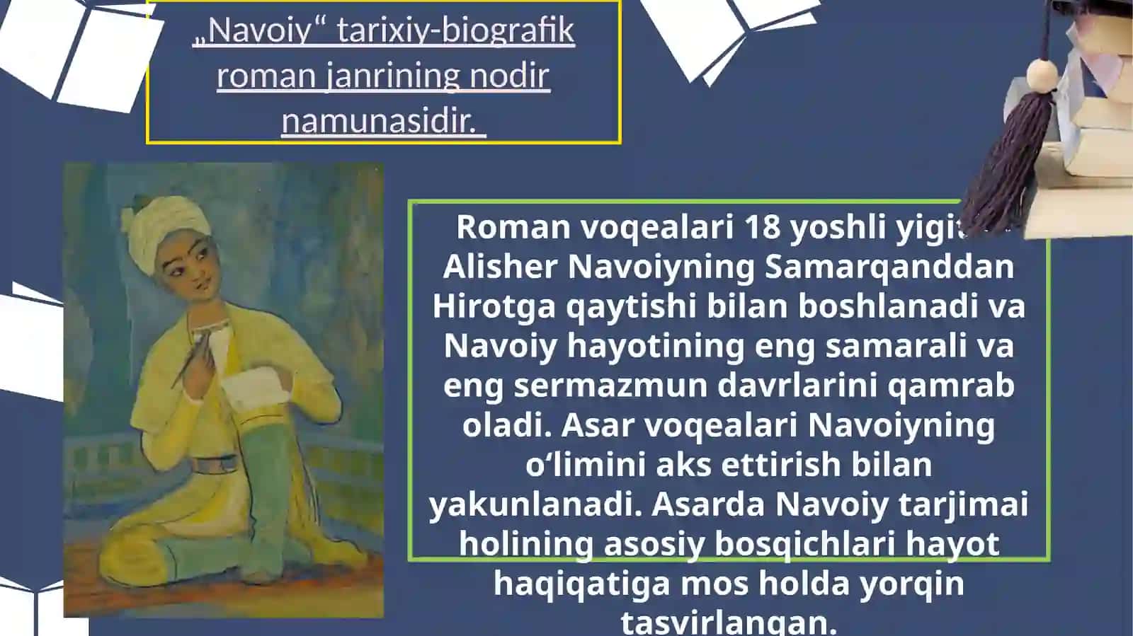 Oʻzbekiston xalq yozuvchisi Muso Toshmuhammad oʻgʻli Oybek tomonidan yozilgan tarixiy roman. 3