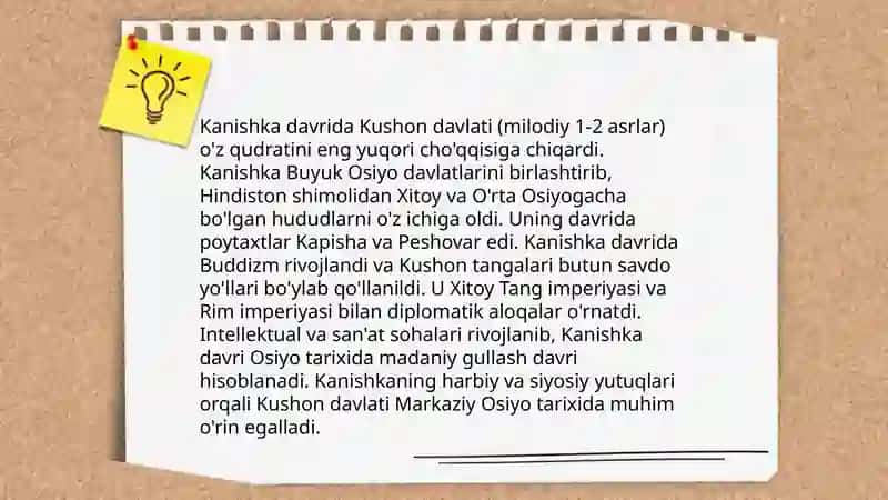 Kanishga davrida kushon davlatini yuksalishi 3