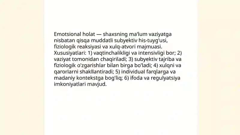 Emotsional holatlar 3