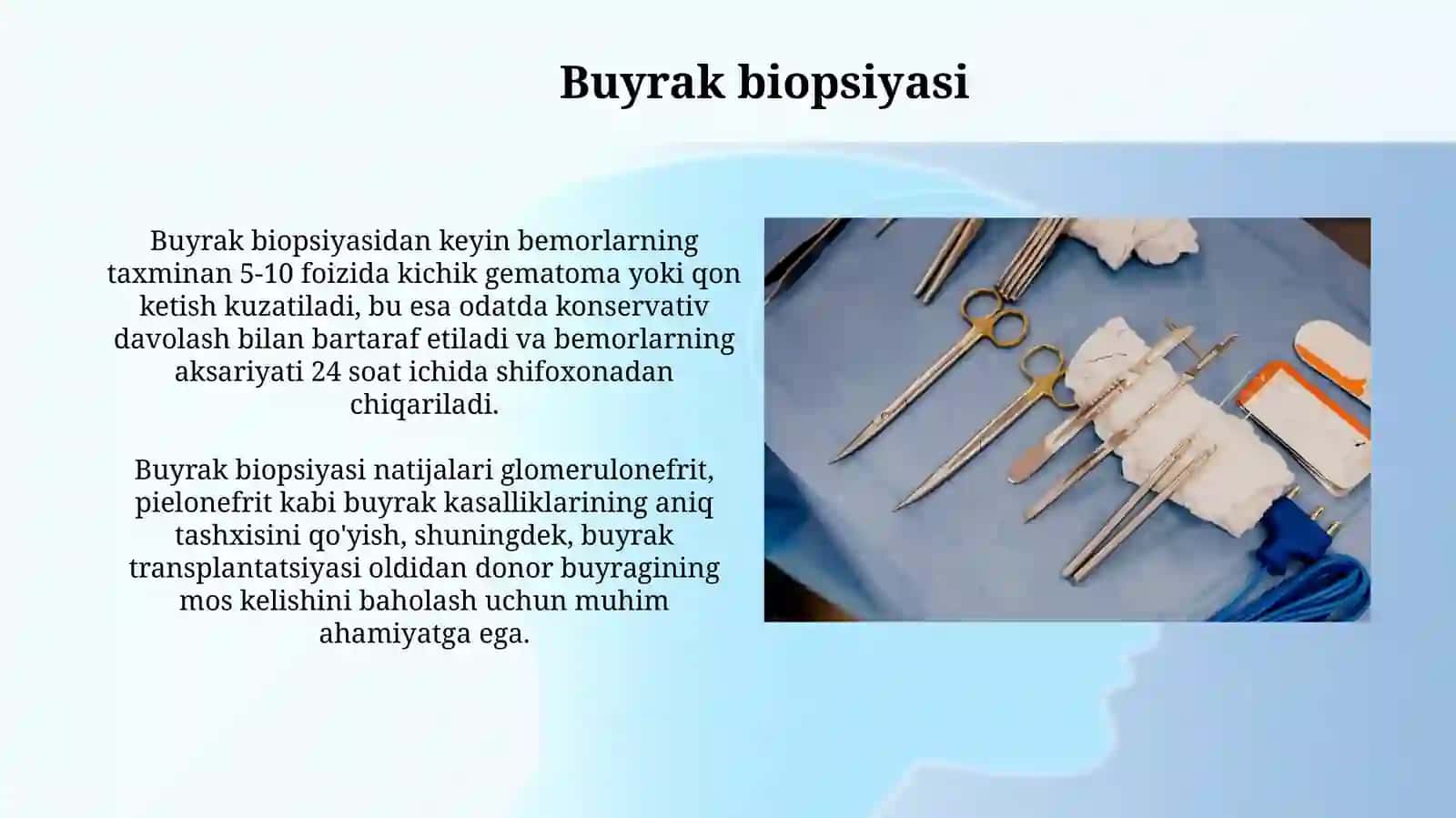 Buyrakning tugʻma va orttirilgan nuqsonlarini operativ davolash uslublari 3
